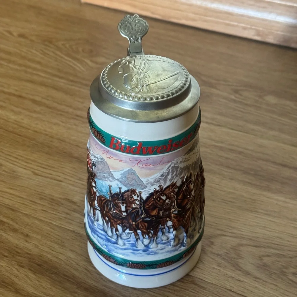 1993 Budweiser Holiday Stein SPECIAL DELIVERY Signature Edition Lidded CS1912S